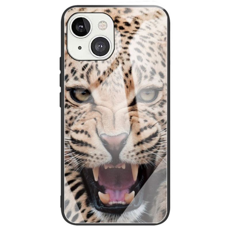 Capa Para iPhone 14 Vidro Temperado Leopardo