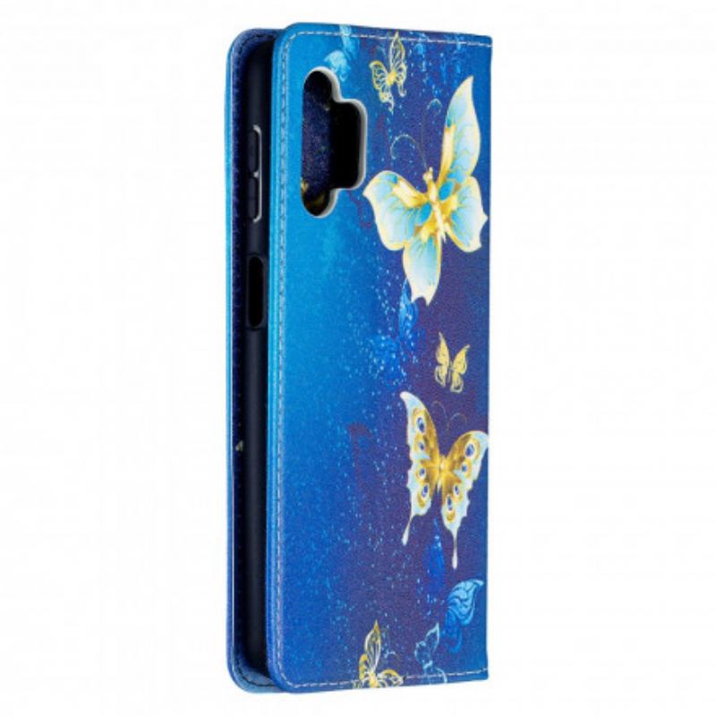 Capa De Celular Para Samsung Galaxy A32 5G Flip Borboletas Coloridas