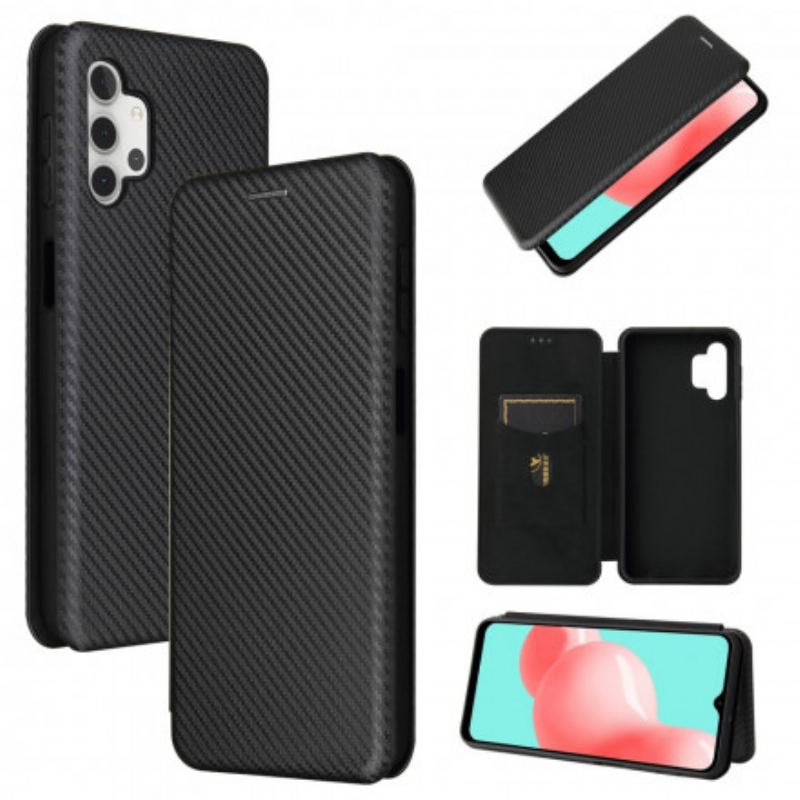 Capa De Celular Para Samsung Galaxy A32 5G Flip Fibra De Carbono