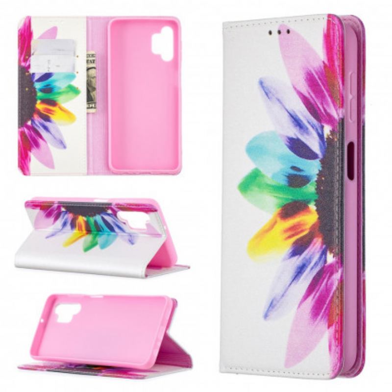 Capa De Celular Para Samsung Galaxy A32 5G Flip Flor Aquarela