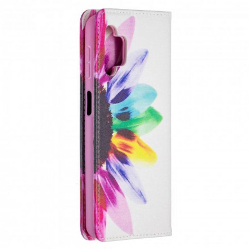 Capa De Celular Para Samsung Galaxy A32 5G Flip Flor Aquarela