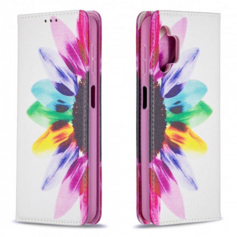 Capa De Celular Para Samsung Galaxy A32 5G Flip Flor Aquarela