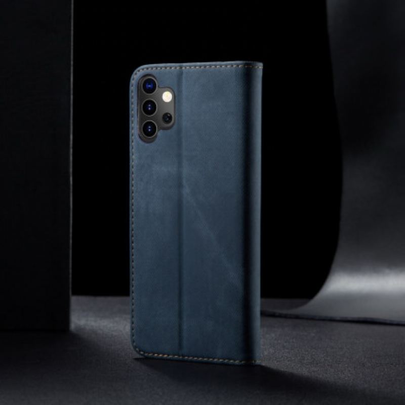 Capa De Celular Para Samsung Galaxy A32 5G Flip Tecido Jeans