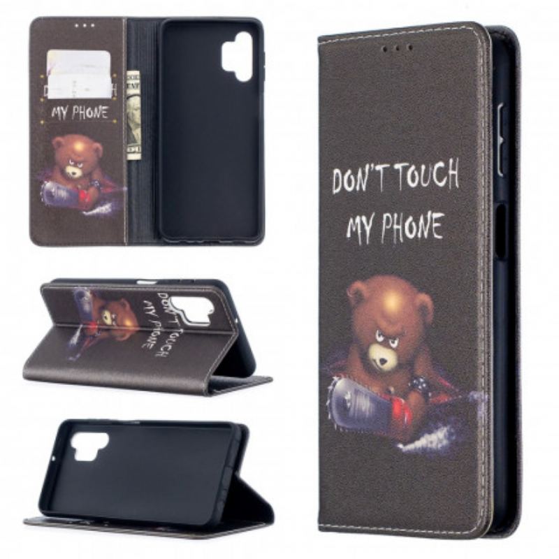 Capa De Celular Para Samsung Galaxy A32 5G Flip Urso Perigoso