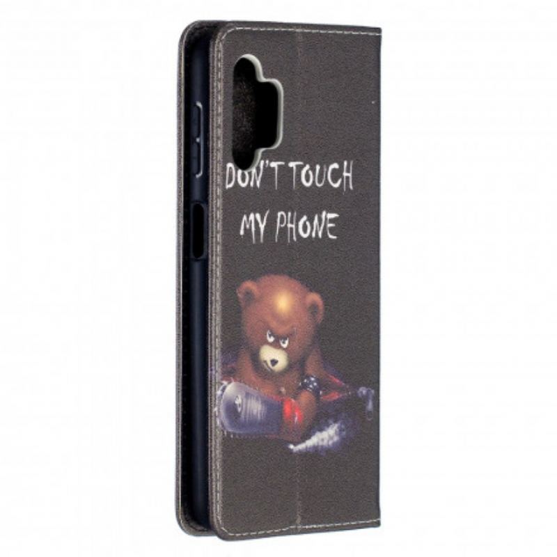 Capa De Celular Para Samsung Galaxy A32 5G Flip Urso Perigoso