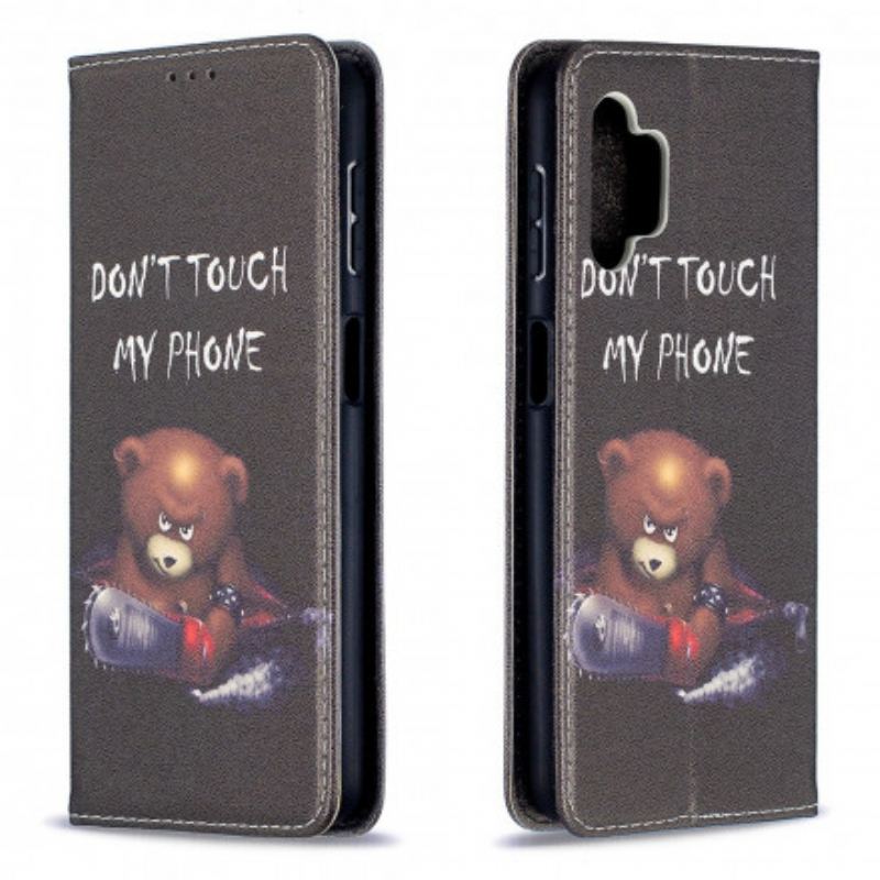 Capa De Celular Para Samsung Galaxy A32 5G Flip Urso Perigoso