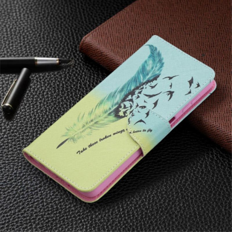 Capa De Couro Para Samsung Galaxy A32 5G Aprender A Voar