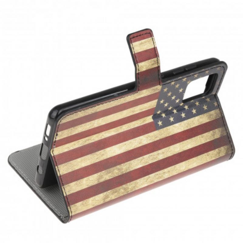 Capa De Couro Para Samsung Galaxy A32 5G Bandeira Americana