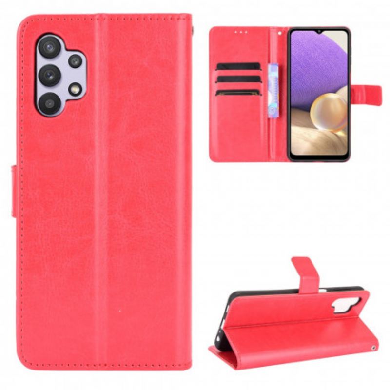 Capa De Couro Para Samsung Galaxy A32 5G Couro Falso Chamativo