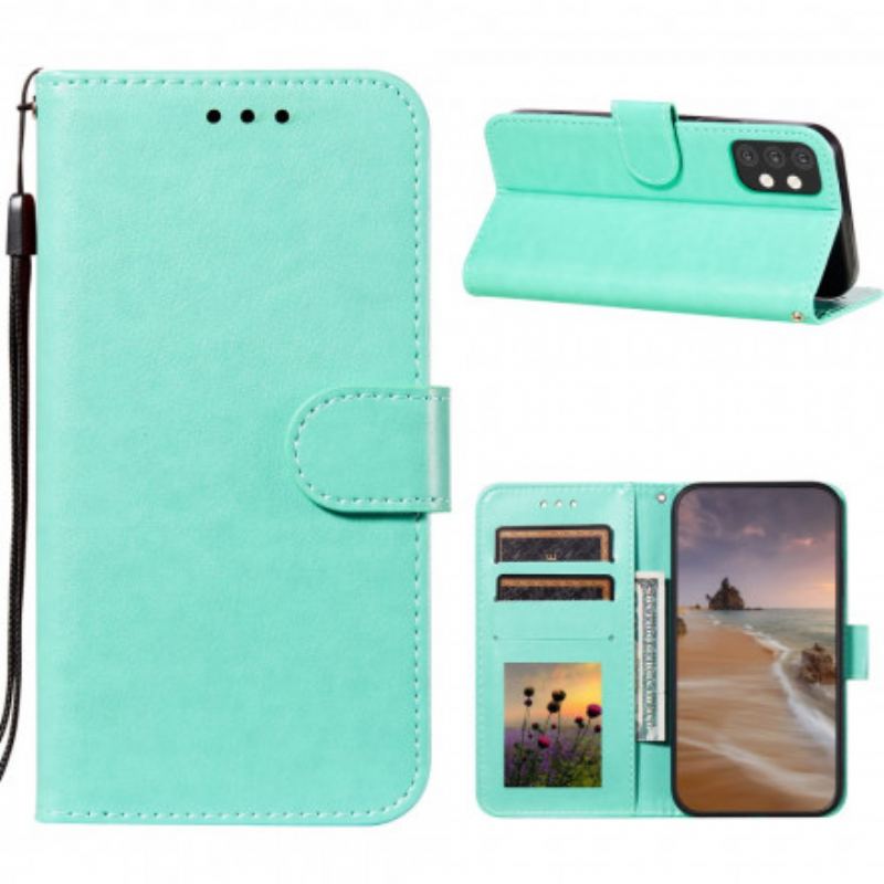 Capa De Couro Para Samsung Galaxy A32 5G Fecho De Couro Estilo Reversível