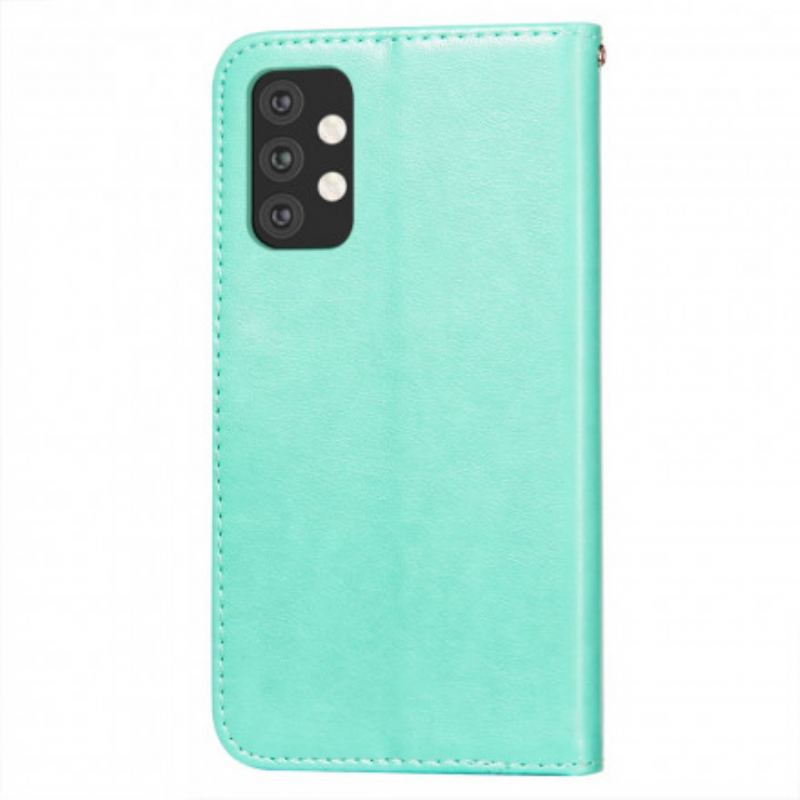 Capa De Couro Para Samsung Galaxy A32 5G Fecho De Couro Estilo Reversível