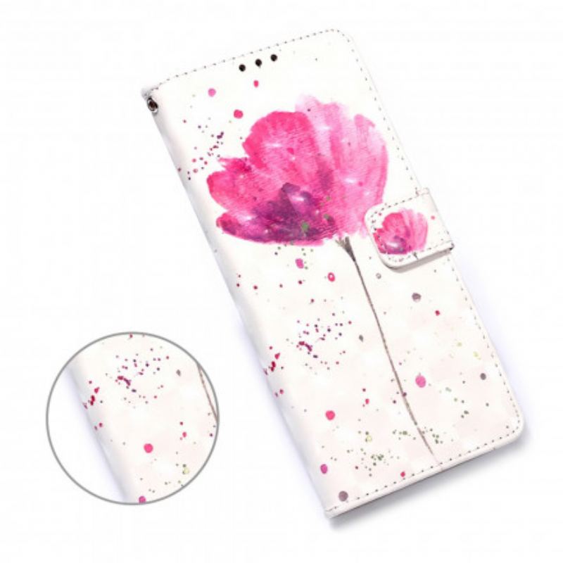 Capa Capa De Couro Para Samsung Galaxy A32 5G Papoula Aquarela