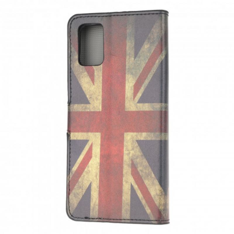 Capa Em Pele Para Samsung Galaxy A32 5G Bandeira Da Inglaterra