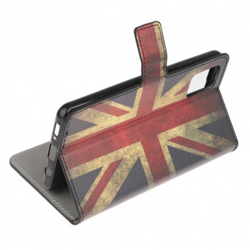 Capa Em Pele Para Samsung Galaxy A32 5G Bandeira Da Inglaterra