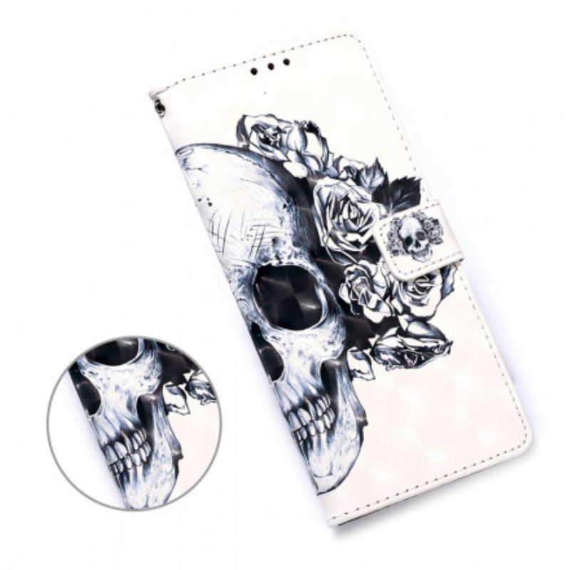 Capa Em Pele Para Samsung Galaxy A32 5G Caveira Florida