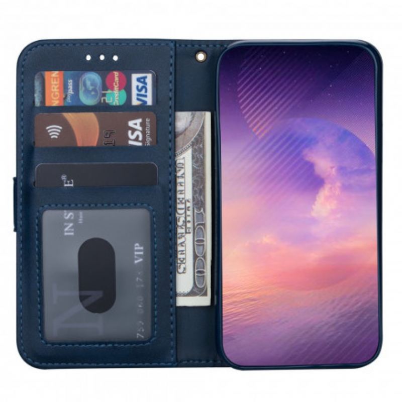 Capa Flip Para Samsung Galaxy A32 5G Bolsa Com Cordão