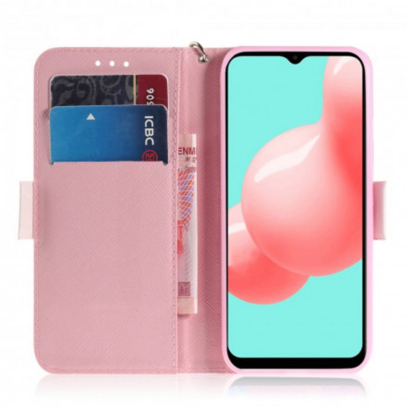 Capa Flip Para Samsung Galaxy A32 5G De Cordão Hamsters Tanga