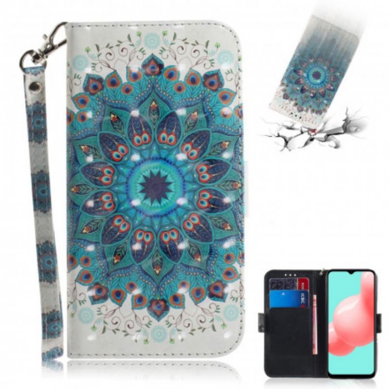 Capa Flip Para Samsung Galaxy A32 5G De Cordão Mandala Magistral Com Alça