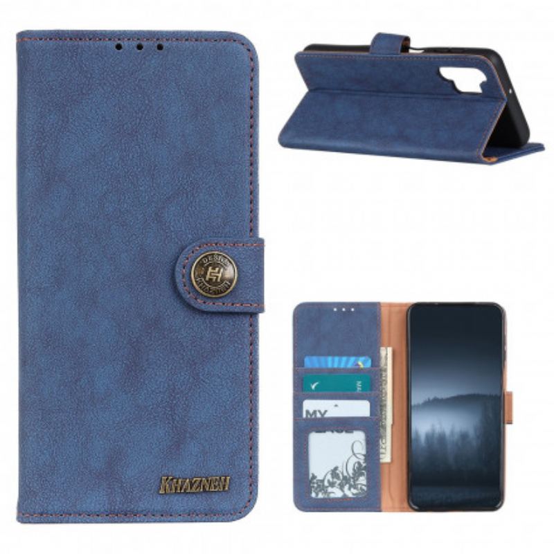 Capa Flip Para Samsung Galaxy A32 5G Couro Dividido Retrô Khazneh