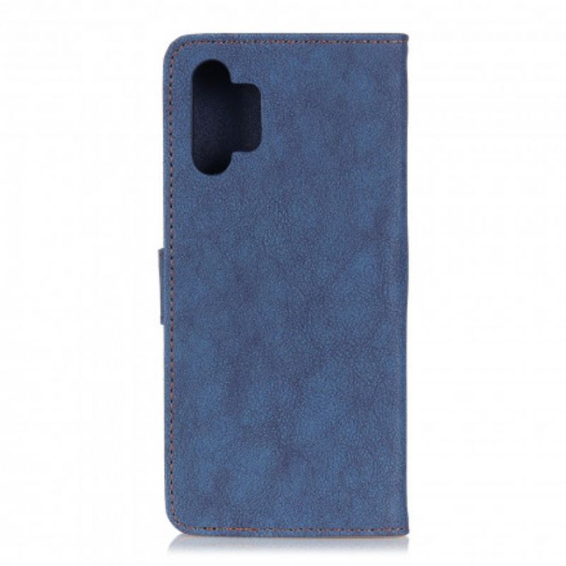 Capa Flip Para Samsung Galaxy A32 5G Couro Dividido Retrô Khazneh