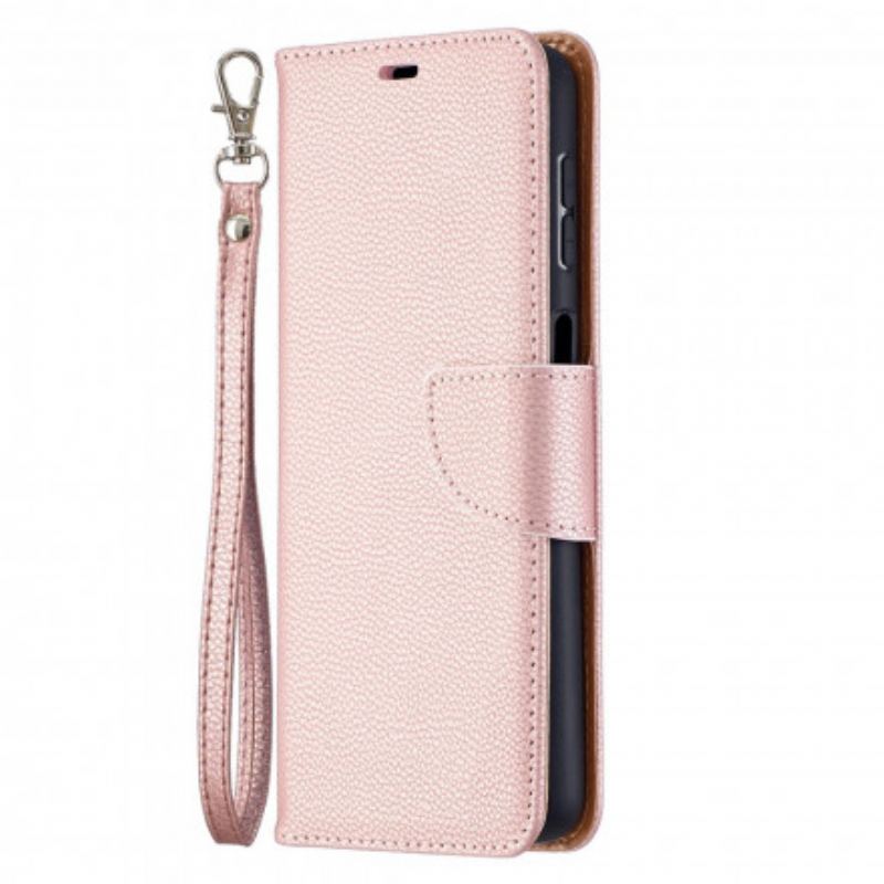 Capa Flip Para Samsung Galaxy A32 5G De Couro Lichia Rabat Oblíqua