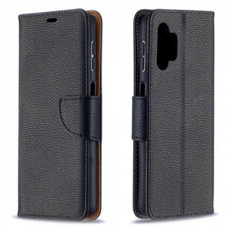 Capa Flip Para Samsung Galaxy A32 5G De Couro Lichia Rabat Oblíqua