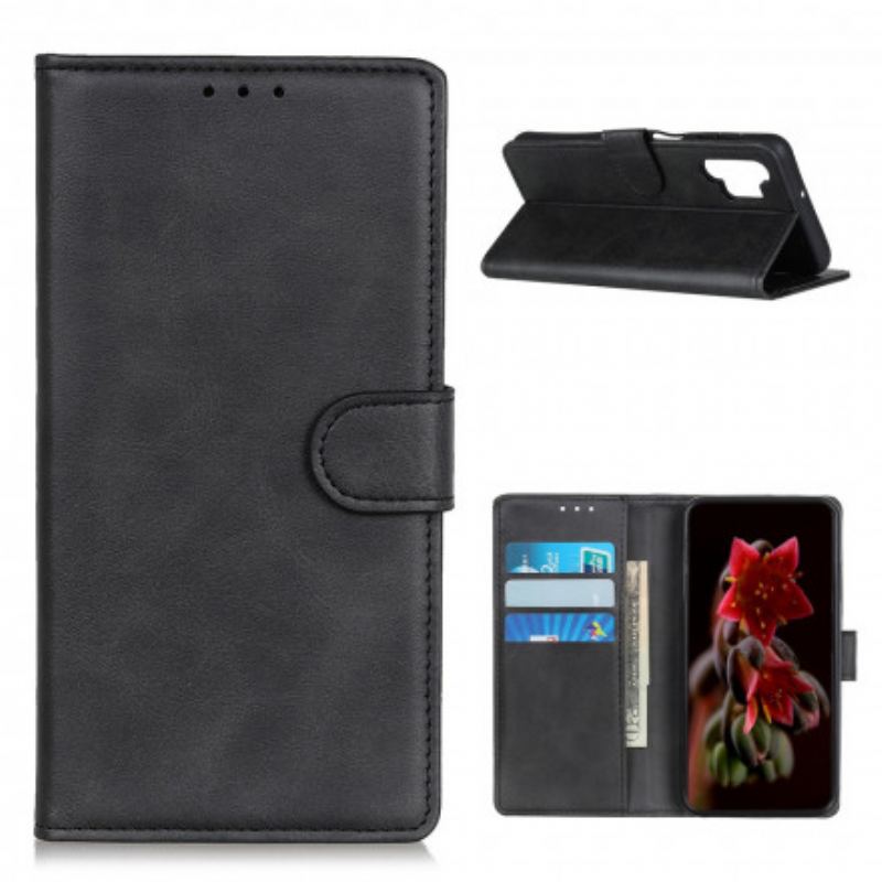 Capa Flip Para Samsung Galaxy A32 5G Efeito De Couro Fosco Retrô