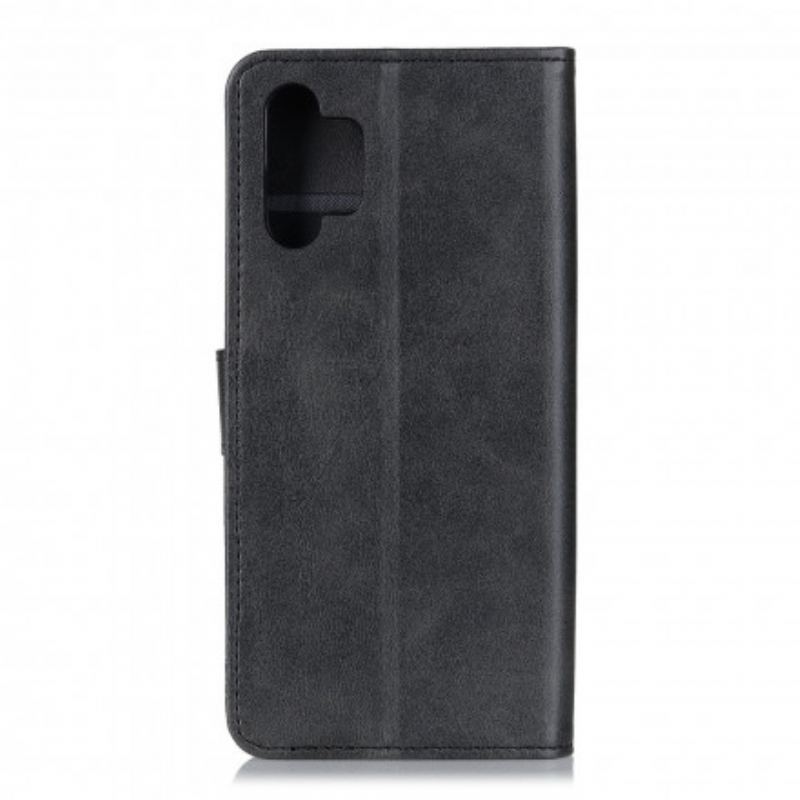 Capa Flip Para Samsung Galaxy A32 5G Efeito De Couro Fosco Retrô