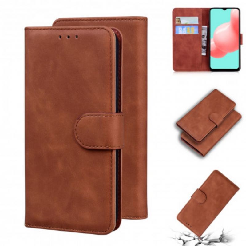 Capa Flip Para Samsung Galaxy A32 5G Efeito Couro Monocromático