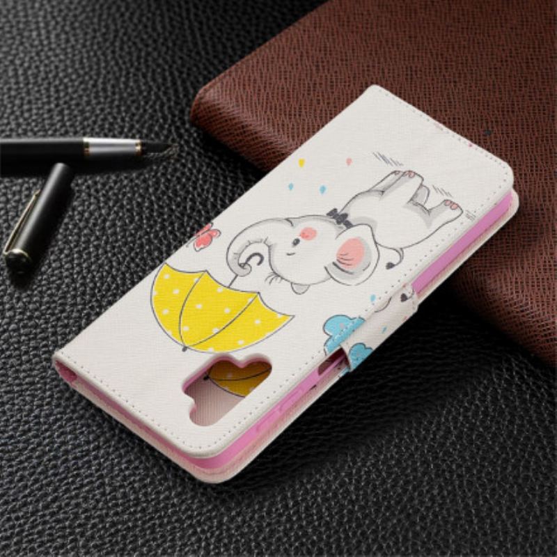 Capa Flip Para Samsung Galaxy A32 5G Elefante Bébé