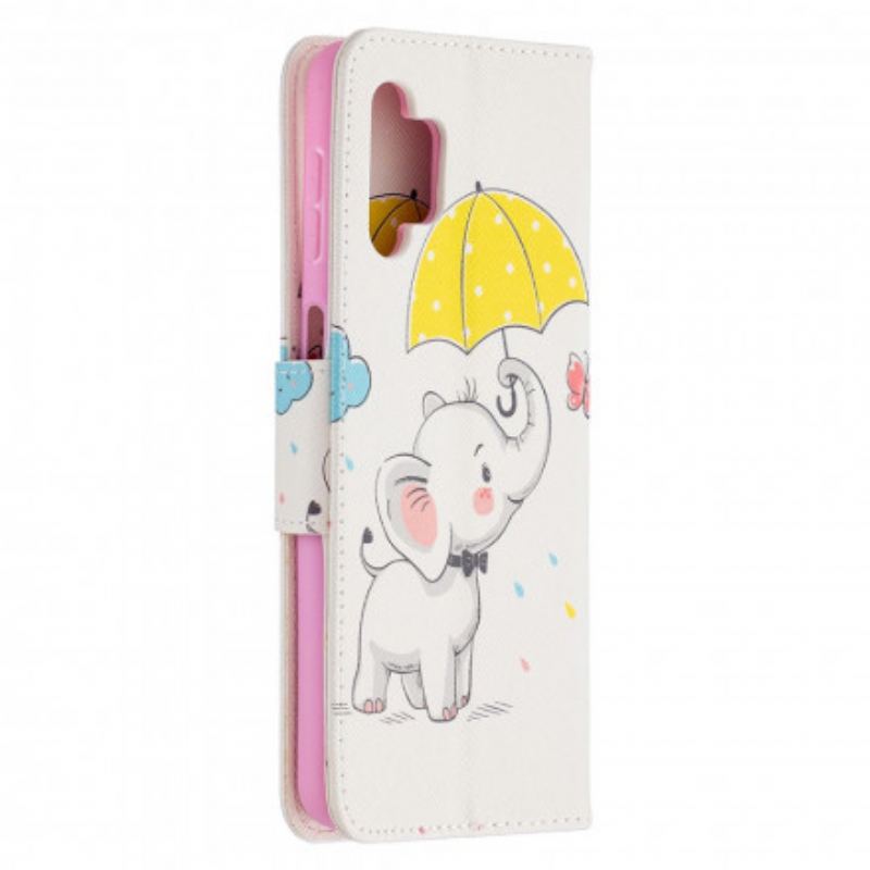 Capa Flip Para Samsung Galaxy A32 5G Elefante Bébé