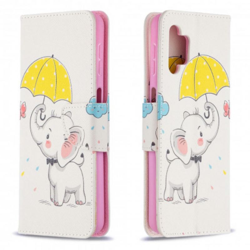 Capa Flip Para Samsung Galaxy A32 5G Elefante Bébé