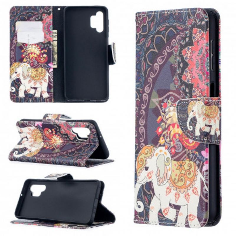 Capa Flip Para Samsung Galaxy A32 5G Elefante Indiano