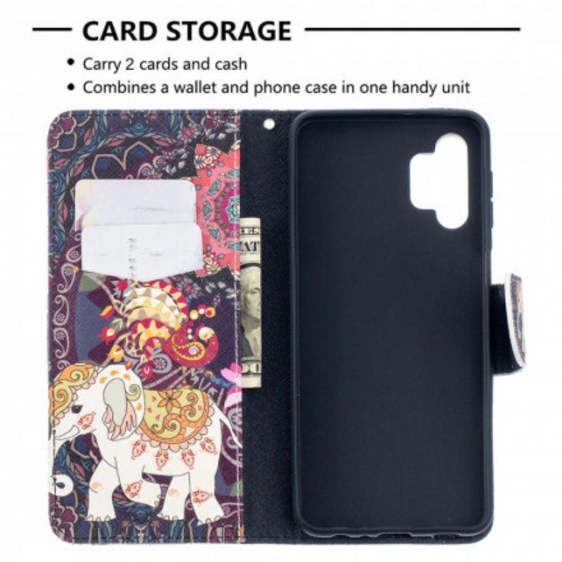 Capa Flip Para Samsung Galaxy A32 5G Elefante Indiano