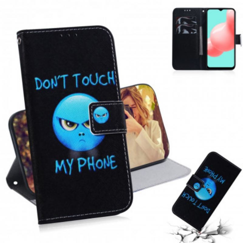 Capa Flip Para Samsung Galaxy A32 5G Emoji Telefone