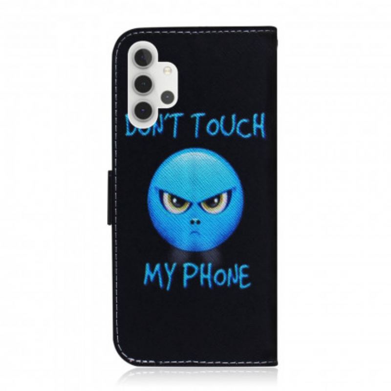 Capa Flip Para Samsung Galaxy A32 5G Emoji Telefone