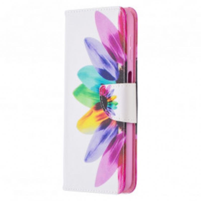 Capa Flip Para Samsung Galaxy A32 5G Flor Aquarela