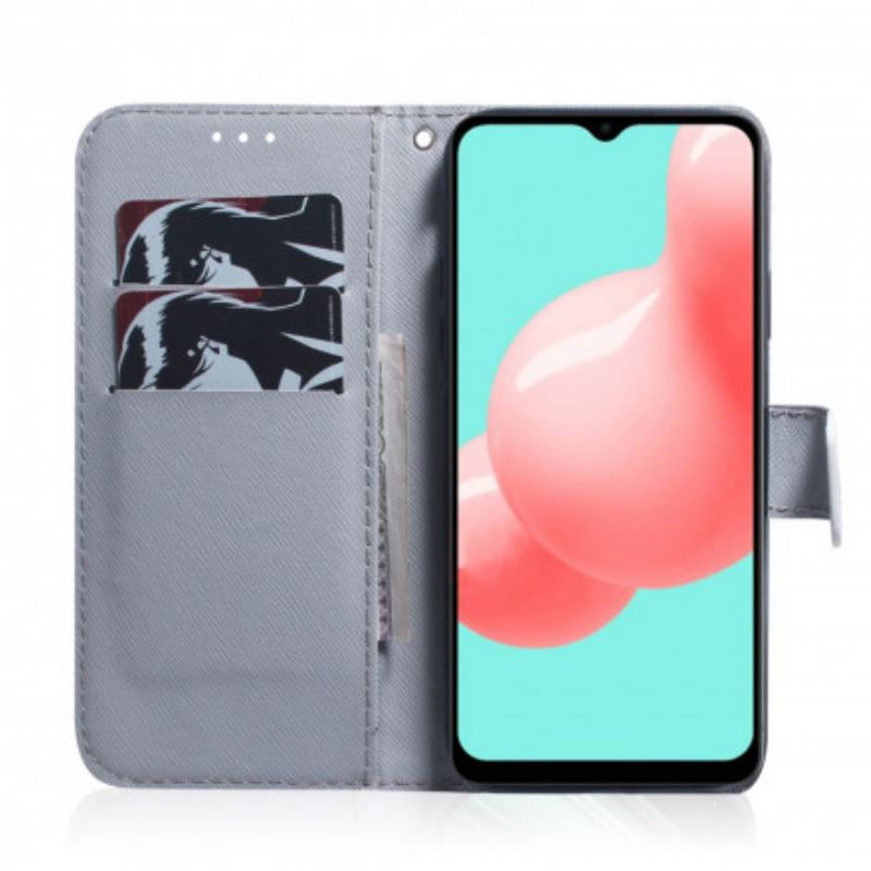 Capa Flip Para Samsung Galaxy A32 5G Leão Sonhador