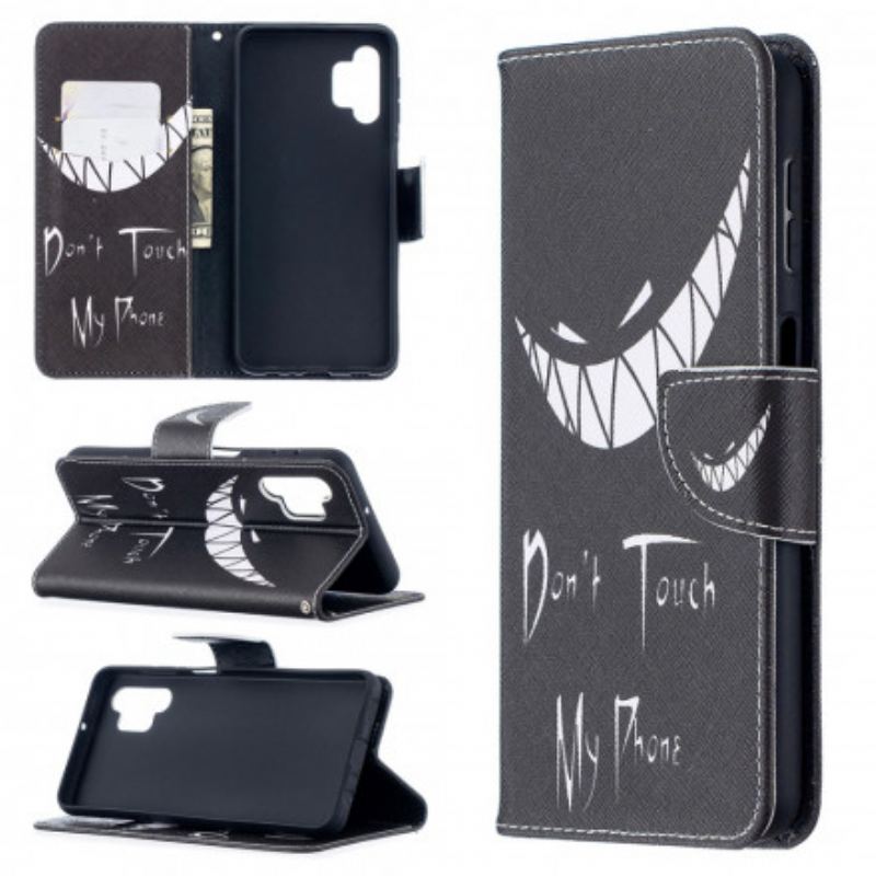 Capa Flip Para Samsung Galaxy A32 5G Não Toque No Meu Telefone