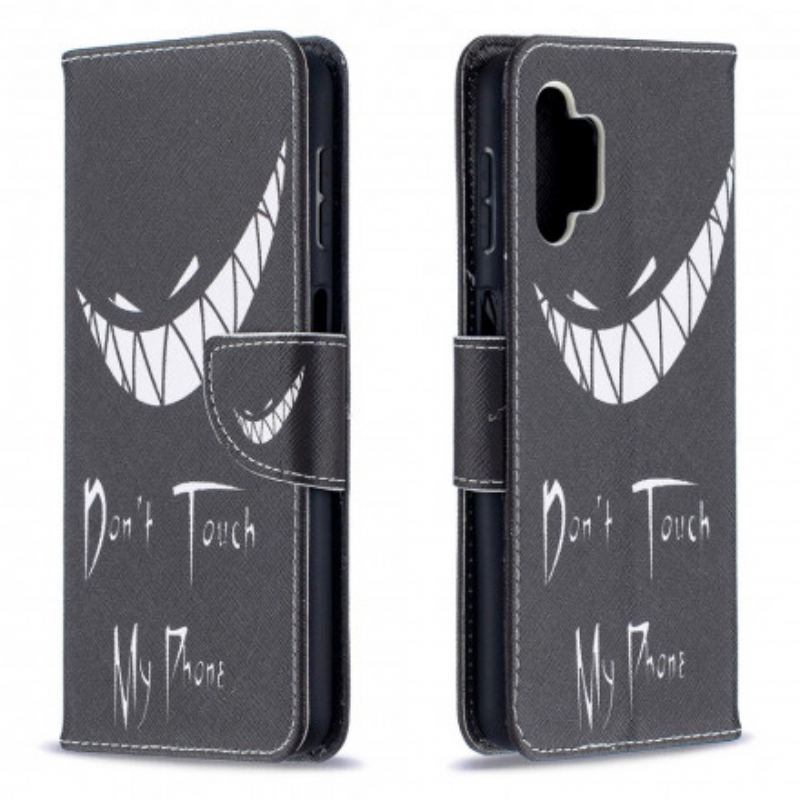 Capa Flip Para Samsung Galaxy A32 5G Não Toque No Meu Telefone