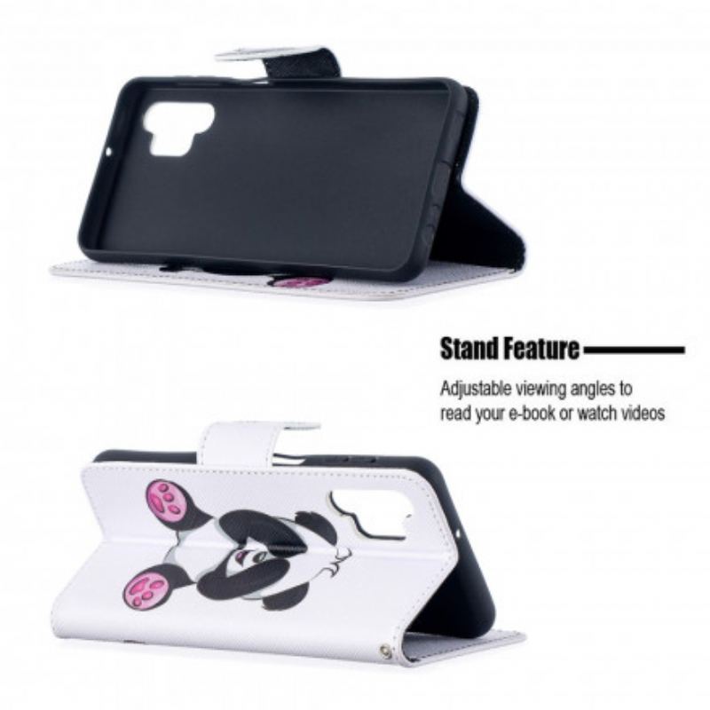 Capa Flip Para Samsung Galaxy A32 5G Panda Divertido