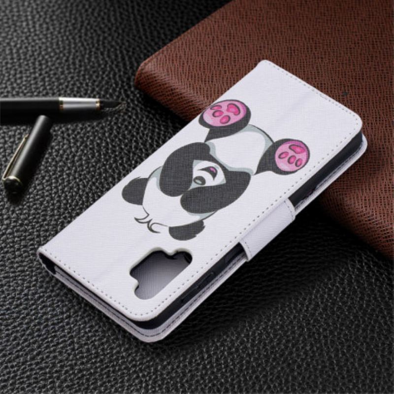 Capa Flip Para Samsung Galaxy A32 5G Panda Divertido