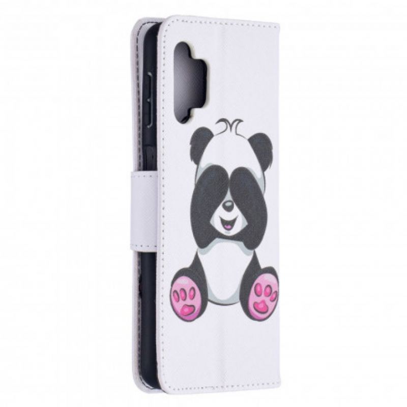 Capa Flip Para Samsung Galaxy A32 5G Panda Divertido