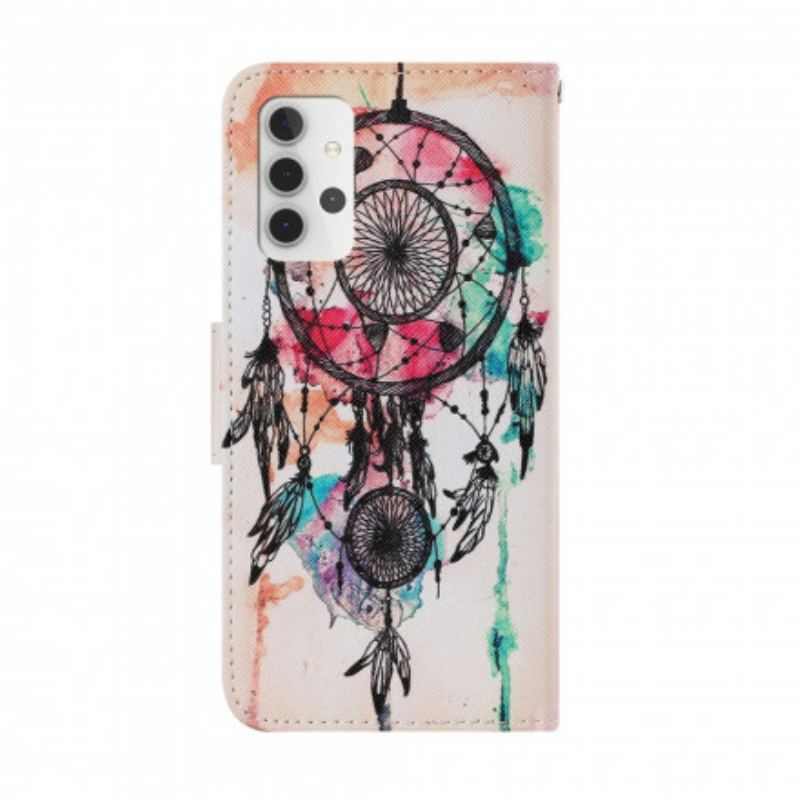 Capa Folio Para Samsung Galaxy A32 5G Aquarela Apanhador De Sonhos