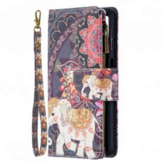 Capa Folio Para Samsung Galaxy A32 5G Bolso Elefante Com Zíper