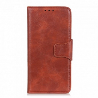 Capa Folio Para Samsung Galaxy A32 5G Fecho Reversível De Couro Rachado