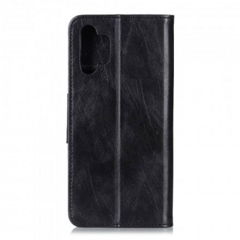 Capa Folio Para Samsung Galaxy A32 5G Fecho Reversível Efeito Couro