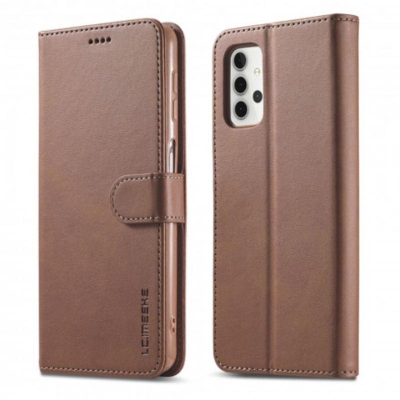 Capa Folio Para Samsung Galaxy A32 5G Lc.imeeke Efeito Couro