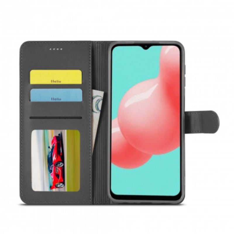 Capa Folio Para Samsung Galaxy A32 5G Lc.imeeke Efeito Couro