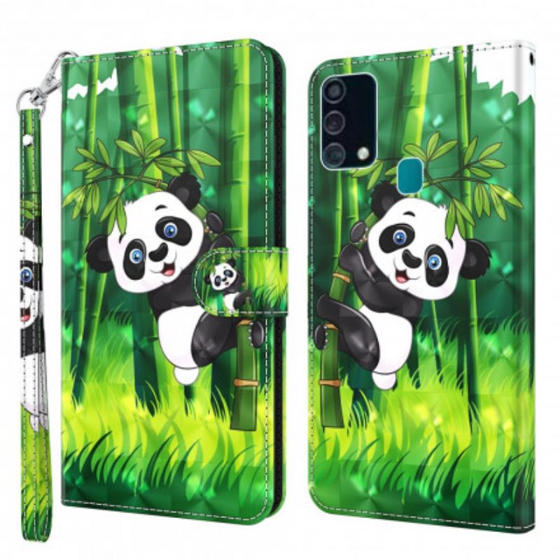 Capa Folio Para Samsung Galaxy A32 5G Panda Light Spot E Bambu